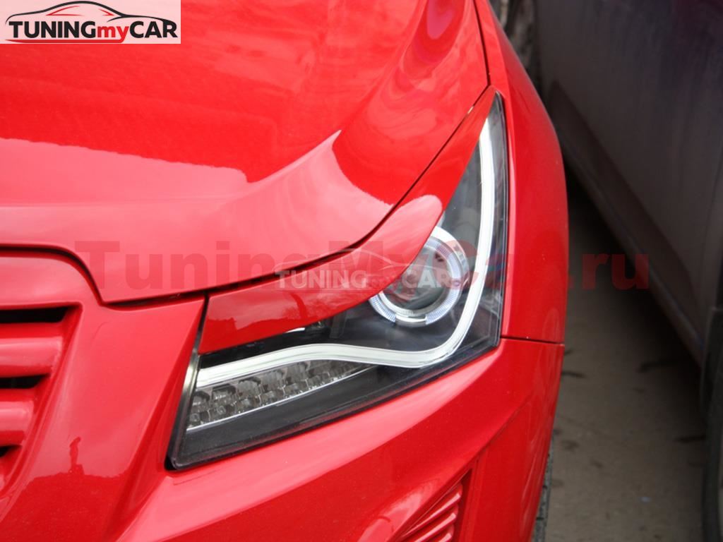 Реснички на фары для Chevrolet Cruze 2009-2015